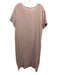Jenni Kayne Size L Beige Pink Cotton Gauze V Neck Side Slits Midi Dress Beige Pink / L