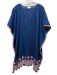 Nooki London Size L Blue, Orange, Multi Cotton Cap Sleeve Embroidery Midi Dress Blue, Orange, Multi / L