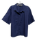 Julia Amory Size S Navy Blue Cotton Short Sleeve Buttons Blouse Top Navy Blue / S