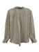 Ann Mashburn Size M Cream, Yellow & Beige Cotton Blend Striped Shirt Top Cream, Yellow & Beige / M
