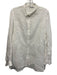 Rosso35 Size 48 White Ramie Long Sleeve Embroidered Button Front Shirt Top White / 48