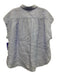 Baird McNutt Size M Blue Linen Cap Sleeve Collared 1/2 Button Top Blue / M