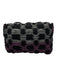 Maria La Rosa Black, Gray, Purple Textile Woven Envelope Crossbody Bag Black, Gray, Purple / S