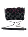 Maria La Rosa Black, Gray, Purple Textile Woven Envelope Crossbody Bag Black, Gray, Purple / S
