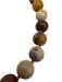 burgundy, yellow, beige Stone Round Beads Knotted Lobster Clasp Necklace burgundy, yellow, beige