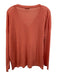 Peserico Size 50 Coral Orange Linen & Cotton Long Sleeve Rhinestone Knit Sweater Coral Orange / 50
