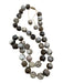 No Brand Brown & Gray Polished Stone Geometric Cut Necklace Brown & Gray