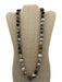 No Brand Brown & Gray Polished Stone Geometric Cut Necklace Brown & Gray