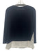 Rosso35 Size 48 Navy & white Viscose Blend Long Sleeve Layered Top Navy & white / 48