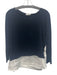 Rosso35 Size 48 Navy & white Viscose Blend Long Sleeve Layered Top Navy & white / 48