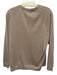 Peserico Size 48 Beige & Gold Wool Long Sleeve Metalic Threading V Neck Sweater Beige & Gold / 48