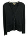 Ann Mashburn Size L Dark Navy Cotton Blend Long Sleeve Button Up Ribbed Sweater Dark Navy / L