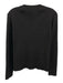 Ann Mashburn Size L Black Cotton Blend Long Sleeve Button Up Ribbed Sweater Black / L