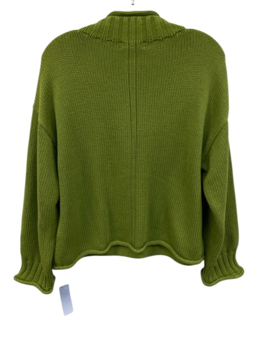 J Crew Size XS Green & Amber Cotton Long Sleeve Knit high neck Sweater Green & Amber / XS
