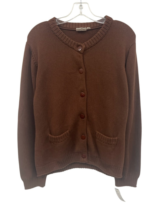 Julia Armory Size XL Brown Cotton Long Sleeve Knit Cardigan Pockets Sweater Brown / XL