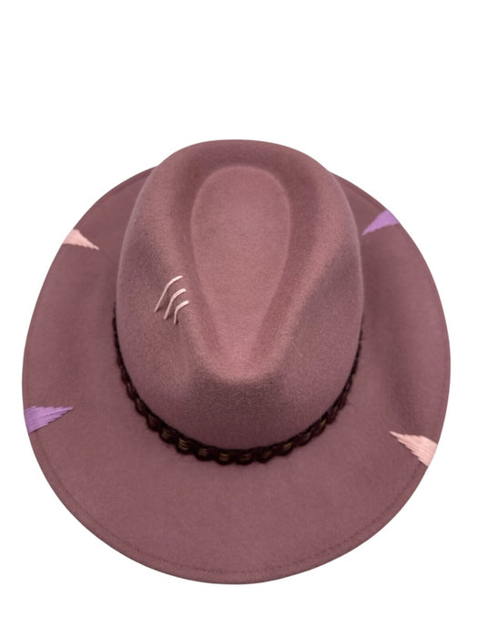 The Hat Gang Purple & Multi Wool Tear Drop Stitching Detail Hat Purple & Multi