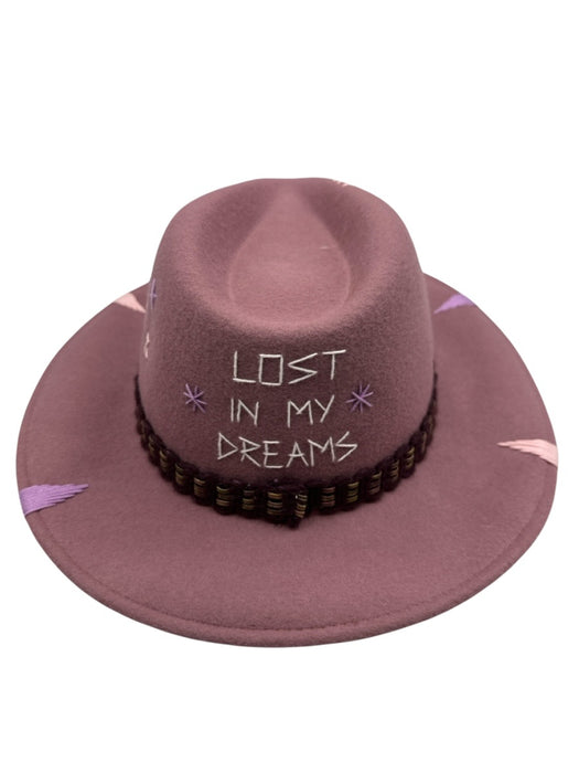 The Hat Gang Purple & Multi Wool Tear Drop Stitching Detail Hat Purple & Multi