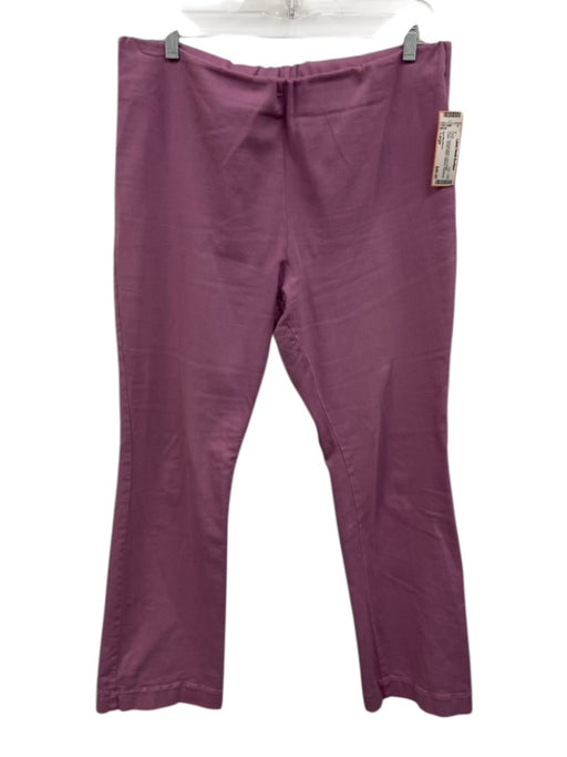 Ann Mashburn Size Large Lilac Purple Cotton Elastic Waist Tapered Pants Lilac Purple / Large