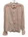 ME+EM Size 10 Light Pink Cotton Long Sleeve Pintuck Button Front Ruffles Top Light Pink / 10