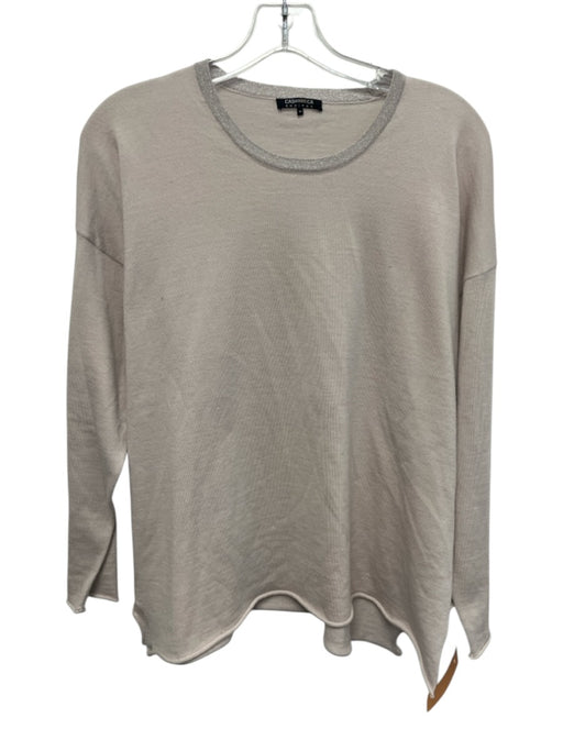 Cash CA Size Medium Dusty Pink Wool Long Sleeve Metallic Thread Knit Top Dusty Pink / Medium