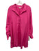 Ann Mashburn Size Large Hot pink Cotton Long Sleeve Half Button Pockets Dress Hot pink / Large