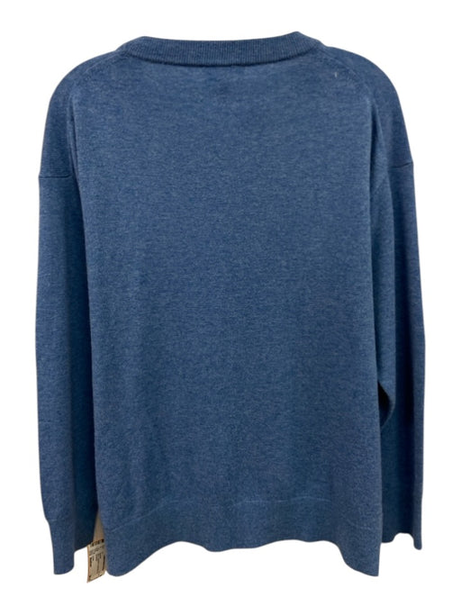 J Crew Size Medium Blue Cashmere Long Sleeve Knit Sweater Blue / Medium