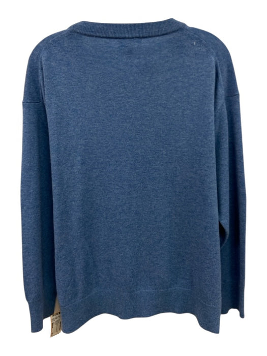 J Crew Size Medium Blue Cashmere Long Sleeve Knit Sweater Blue / Medium