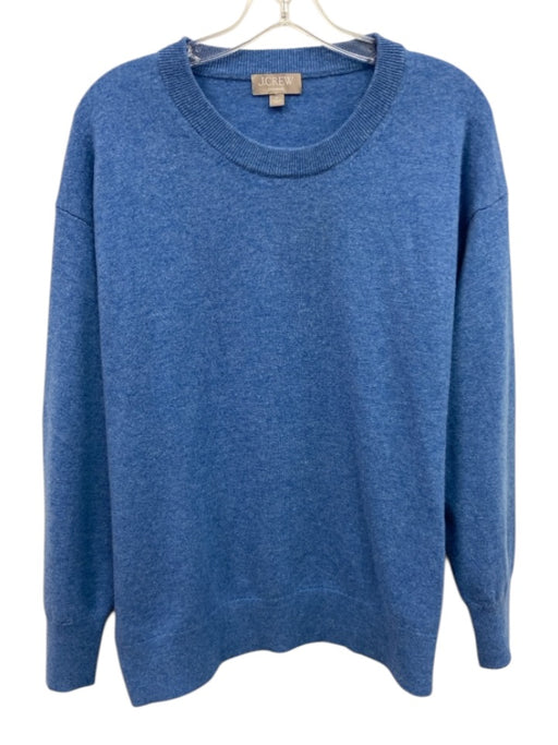 J Crew Size Medium Blue Cashmere Long Sleeve Knit Sweater Blue / Medium