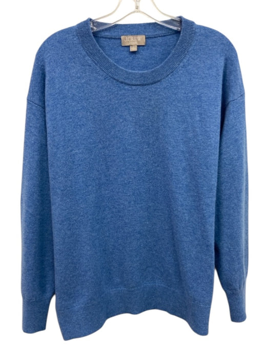 J Crew Size Medium Blue Cashmere Long Sleeve Knit Sweater Blue / Medium