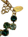 Caroline Svedbom Green Crystal Lobster Clasp Circle Cut Faceted Bracelet Green