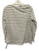 Ann Mashburn Size XL Cream & Black Cotton Wide Neck Horizontal Stripe Top Cream & Black / XL