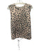 Ann Mashburn Size L Peach, Black & Gold Polyester Sleeveless Leopard Top Peach, Black & Gold / L