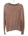 Ann Mashburn Size XL Pink & Tan Cotton Knit Marbled Mock Neck Sweater Pink & Tan / XL