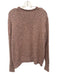 Ann Mashburn Size XL Pink & Tan Cotton Knit Marbled Mock Neck Sweater Pink & Tan / XL