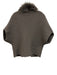 Peserico Size L Dark Gray & Gray Wool & Cashmere Raccoon Collar Knit Jacket Dark Gray & Gray / L
