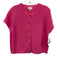 ME+EM Size L Pink Alpaca Blend Button Down Cap Sleeve Cardigan Pink / L