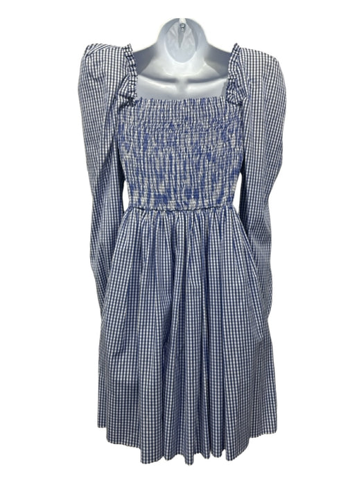 The Vampire's Wife Size 6 Blue & White Cotton Gingham smocked Dress Blue & White / 6