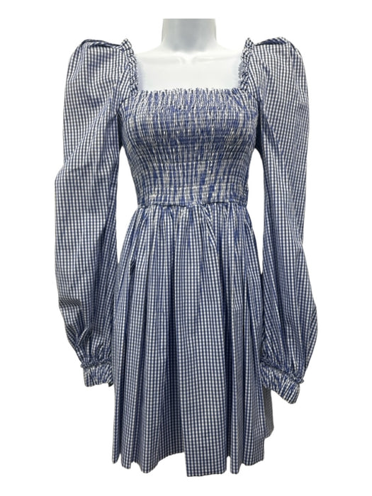 The Vampire's Wife Size 6 Blue & White Cotton Gingham smocked Dress Blue & White / 6