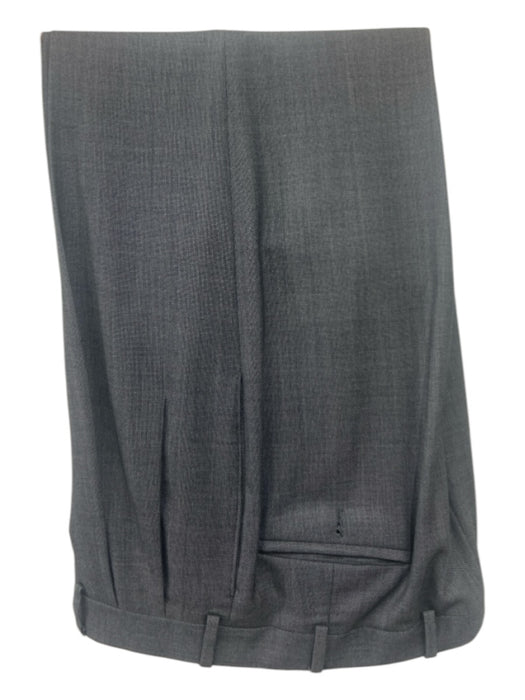 Samuelsohn Gray Wool Solid 2 Button Men's Suit 42