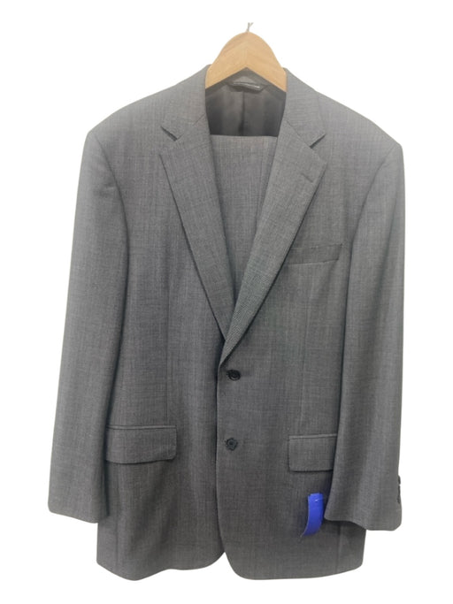 Samuelsohn Gray Wool Solid 2 Button Men's Suit 42