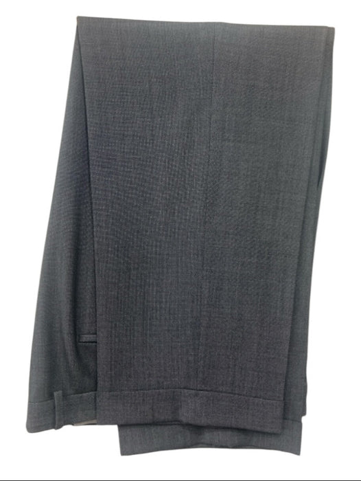 Samuelsohn Gray Wool Solid 2 Button Men's Suit 42