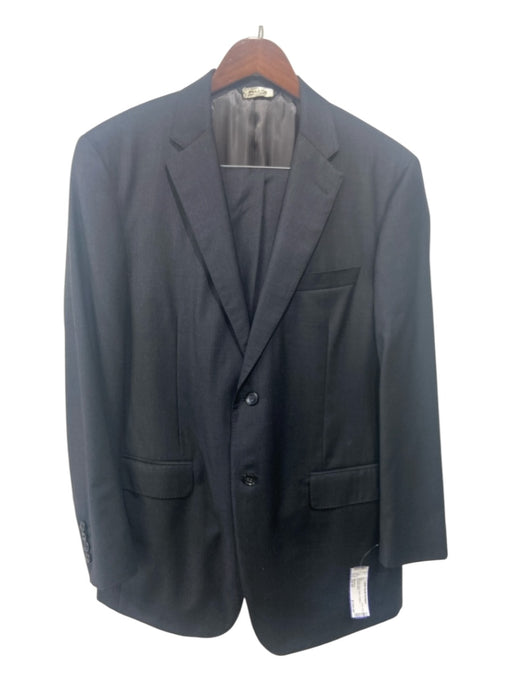 Samuelsohn Dark Gray Wool Solid 2 Button Men's Suit Est 44