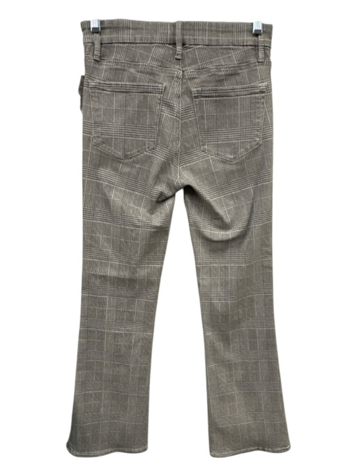 Frame Size 24 Red, Black & White Cotton Blend Zip & Button Plaid Mid Rise Pants Red, Black & White / 24