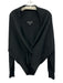 Nili Lotan Size XS Black Cashmere Long Sleeve Draped Wrap V Neck Sweater Black / XS