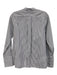 Ann Mashburn Size S White, Blue & Brown Cotton Striped Long Sleeve No Collar Top White, Blue & Brown / S