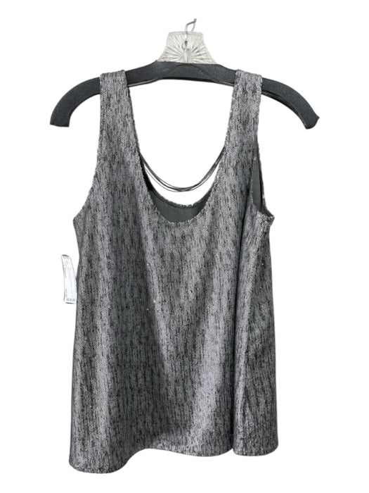 Ecru Size Medium Silver Polyester Sleeveless Sequin Chain Top Silver / Medium