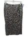 Lafayette 148 Size 6 Brown & Multi Nylon Blend Sequined Metallic Thread Skirt Brown & Multi / 6