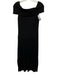 Elizabeth & James Size S Black Wool Blend Ribbed Sleeveless Wide Neck Midi Dress Black / S