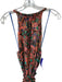 A.L.C. Size 6 Orange, Blue & Black Silk All Over Print Swing Hem Rope Tie Dress Orange, Blue & Black / 6