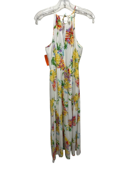 Kobi Halperin Size S White & Multi Silk Blend Abstract Floral Sleeveless Dress White & Multi / S